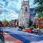 First Methodist Episcopal Church, 
Oil on canvas 24 x 20, 
Private Collection
