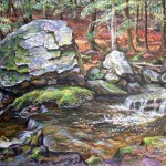 Connecticut Rocks and Stream, 
Oil on canvas 32 x 40
Private Collection