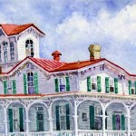 Chalfont Hotel I, Cape May NJ, watercolor