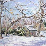 Harleigh Cemetery in Winter,
Oil on Canvas 24 x 24, Private Collection