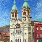 St Stephens-oil on panel. Cambria City. Private Collection