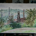 US Steel, Braddock PA, Watercolor, Private Collection