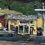 The Coffee Pot and Lashley Garage,   Oil on Panel,  
Kevin Kutz, donated to Southern Alleghenies Museum of Art