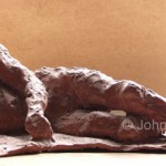 John J. Giannotti 
Reclining Nude 
Fired Clay