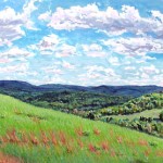 Hills over McConnaughey Farm I, 
Casein 14 x 20