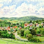 Ligonier from Cemetery Hill, Oil on Canvas 20 x 30, Private Collection
