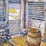 McConnaughey Barn Interior I, Oil on Panel, 12 x 10