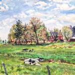 Lumberton, New Jersey Dairy Farm, Oil on panel, 18 x 24. Private Collection