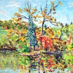 Conference Center Pond 1, Oil on Canvas, Private Collection