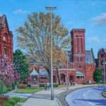 Three Latrobe Landmarks, Oil on canvas,<br>30 x 40<br> Collection: McFeeley Rodgers Foundation 