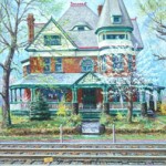 House on Baker Hill (Latrobe PA). 
Oil on canvas 34 x 28, 
Private Collection