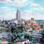 View of Camden with City Hall, 
Oil on canvas 32 x 50, 
Rutgers University Collection