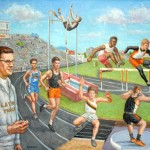 Coach Braun, Oil on Canvas,
Special Collection, Latrobe School District
