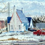 Winter on the 
Collingswood Circle, 
Oil on panel
12 x 18, 
Collection of the 
Collingswood Public Library