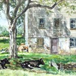 Louthian House, watercolor, 14 x 19