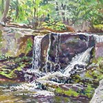 Factory Falls II, 
Casein 14 x 19