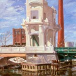 Federal Street Bridge Under Repair, 
Oil on canvas 46 x 34, 
Private Collection