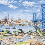 View of Philadelphia with Benjamin Franklin Bridge<br>
Oil on canvas 32 x 50
Private Collection