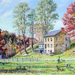 Goat Ladies Farm II, Chester PA, Oil on canvas, 
30 x 48