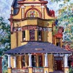 KSU Fraternity House, 
Oil on panel 24 x 18, 
Private Collection