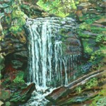  Falls (Catskills), 
Casein 15 x 20, Private Collection