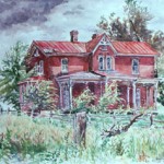 Old Farm House, Watercolor, Private Collection