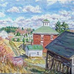 McConnaughey Farm IV, 2001,     Oil on panel, 11 x 14, Private Collection
Private Collection