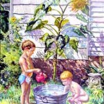 Two Sons and Sunflower, 1978
    Oil on canvas, 46 x 36