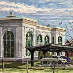 Ligonier Rail Station, Watercolor