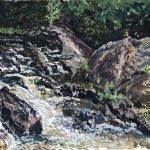 Berkshire Stream, Casein on board, 15 x 19.5, Private Collection