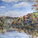 Ligonier Conference Pond, watercolor