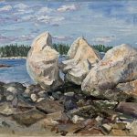 Thorndike Rock (sketch), oil on panel, Private Collection