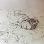 Bonnie Sleeping, graphite