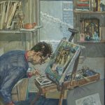 A. John Kammer in the Studio, oil on canvas, Private Collection