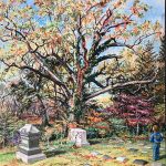 Old Oak-Harleigh Cemetary, Oil on Canvas 48 x 48
